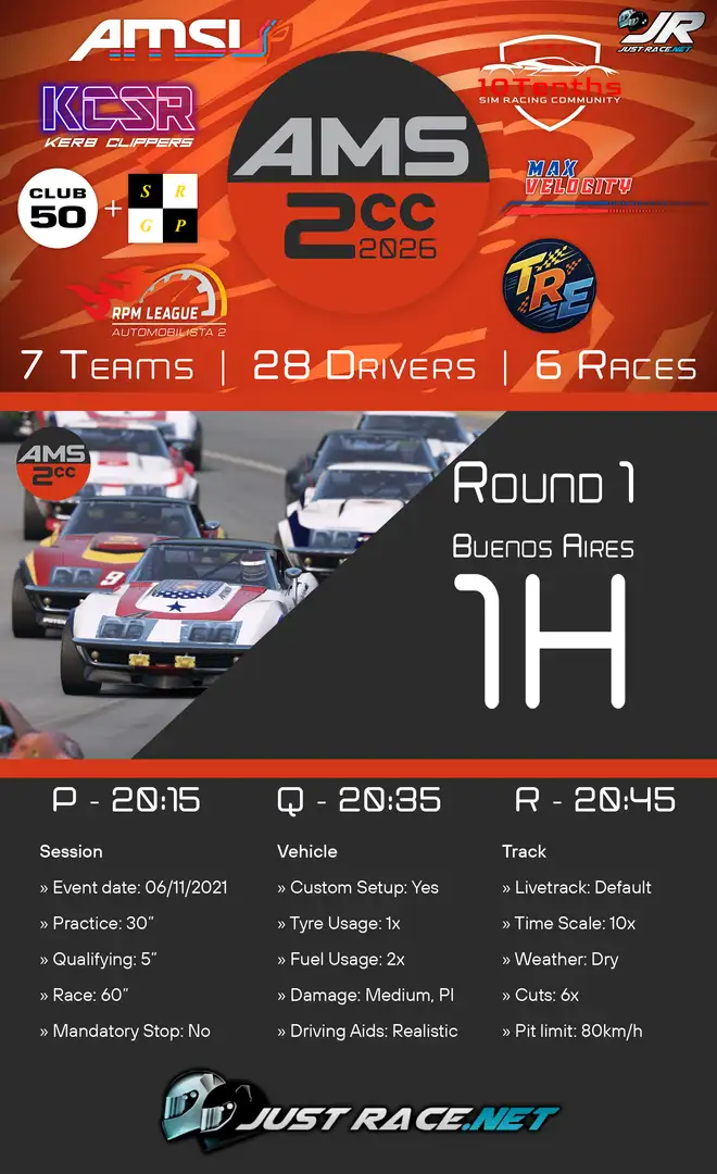 AMS2CC 2026 | Round 1 | Corvette C3.R at Buenos Aires