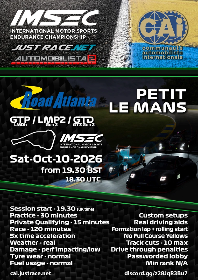 2026 IMSEC Championship | Petit Le Mans